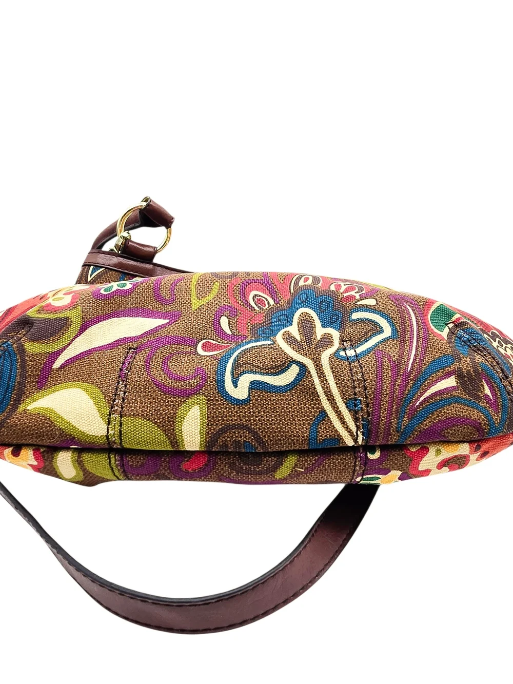 NWT Relic Purse Brown Floral Satchel Bag with Double Handle & Crossbody Strap